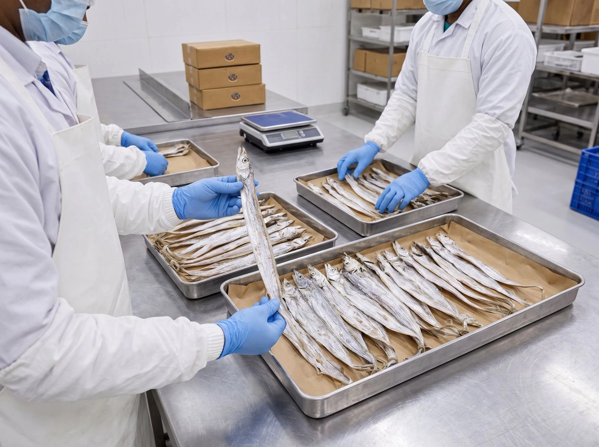 Ribbonfish (Churi) Shutki sorting and grading line